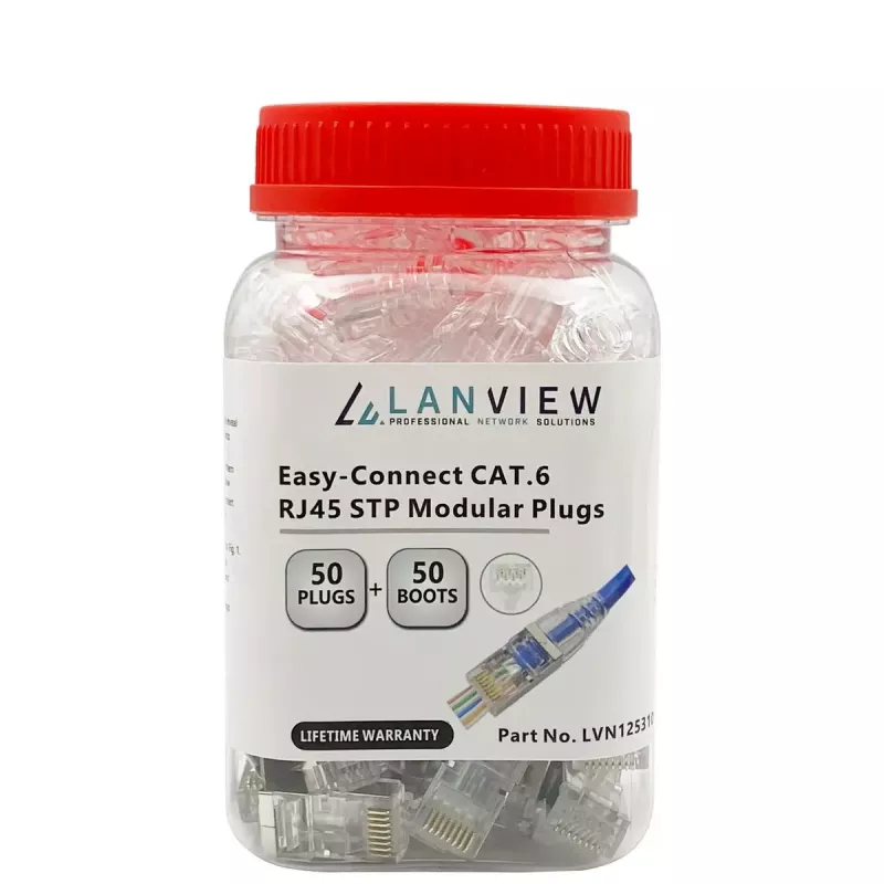 Lanview LVN125310 wire connector RJ45 Transparent