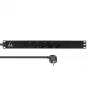 Lanview 19-inch Rack Power Strip 1U 10A, 5x Schuko (LVR-3MSCH-LIC-SCH5)