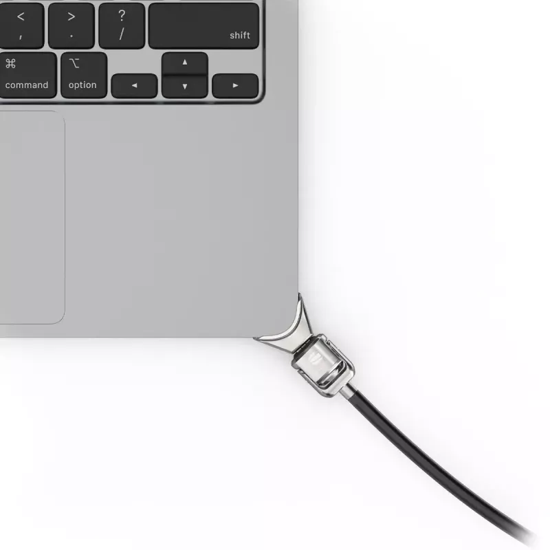 Compulocks Ledge adapter for MacBook Air 15 inch M2 M3 Keyed Cable Lock Silver