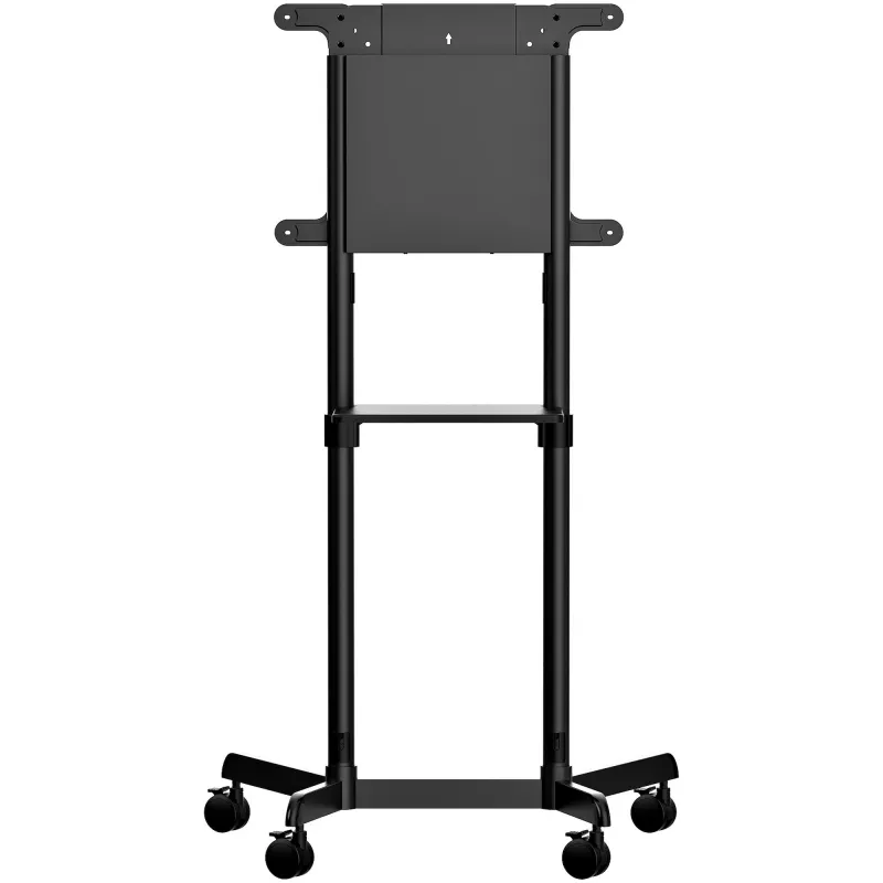 StarTech.com Mobile TV Cart - Portable Rolling TV Stand for 37-70 inch VESA Display (154lb/70kg) - TV Stand w/Shelf & Storage Compartment - Rotate/Tilt Display - Universal TV Mount on Wheels