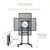 StarTech.com Mobile TV Cart - Portable Rolling TV Stand for 37-70 inch VESA Display (154lb/70kg) - TV Stand w/Shelf & Storage Compartment - Rotate/Tilt Display - Universal TV Mount on Wheels