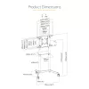 StarTech.com Mobile TV Cart - Portable Rolling TV Stand for 37-70 inch VESA Display (154lb/70kg) - TV Stand w/Shelf & Storage Compartment - Rotate/Tilt Display - Universal TV Mount on Wheels