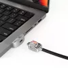 Compulocks Ledge Lock Adapter for MacBook Pro 14 inch M1 M2 M3 Keyed Cable Lock Silver