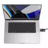 Compulocks Ledge Lock Adapter for MacBook Pro 16 inch M1 M2 M3 Combination Cable Lock Silver
