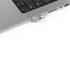 Compulocks Ledge Lock Adapter for MacBook Pro 16 inch M1 M2 M3 Combination Cable Lock Silver
