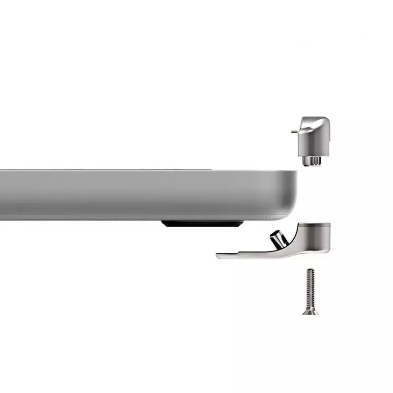 Compulocks Ledge Lock Adapter for MacBook Pro 16 inch M1 M2 M3 Keyed Cable Lock Silver