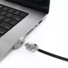 Compulocks Ledge Lock Adapter for MacBook Pro 16 inch M1 M2 M3 Keyed Cable Lock Silver