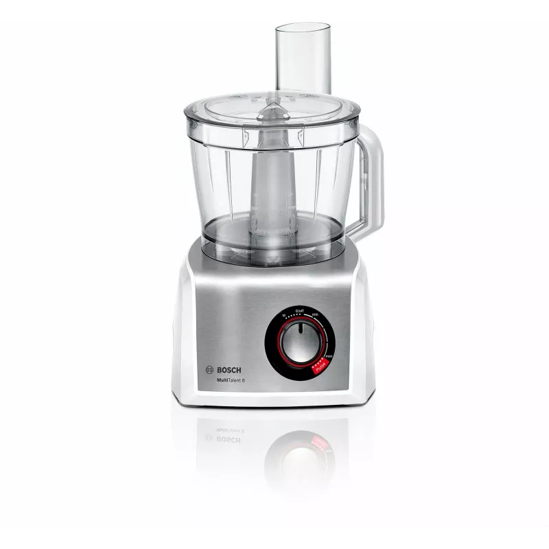 Food processor Bosch MC812S814, 1250 W, 3.9 L bowl, stainless steel/white, variable speed, rotary control