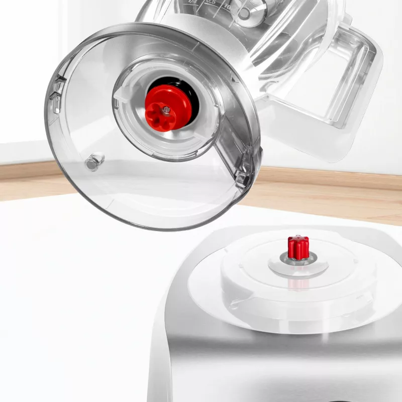 Food processor Bosch MC812S814, 1250 W, 3.9 L bowl, stainless steel/white, variable speed, rotary control