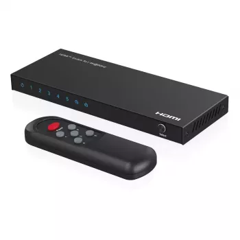 Video switch MicroConnect MC-HDMISWITCH0501-4K 4K 60Hz Metal Black