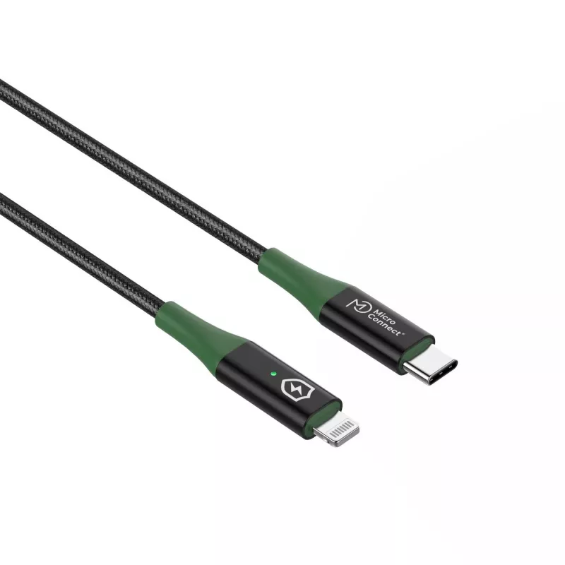 Microconnect MC-SMART USB C-L-1 lightning cable 1 m Black, Green