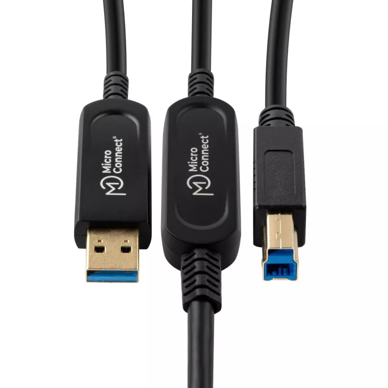 Microconnect MC-USB3.0AB15OP USB cable USB 3.2 Gen 2 (3.1 Gen 2) 15 m USB A USB B Black