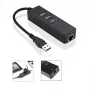 Microconnect MC-USB3.0HUBWETH laptop dock/port replicator USB 3.2 Gen 1 (3.1 Gen 1) Type-A Black