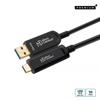 Microconnect MC-USB3.2CA15OP USB cable USB 3.2 Gen 2 (3.1 Gen 2) 15 m USB A USB C Black