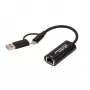 Microconnect MC-USBACNET2.5G cable gender changer USB C RJ-45 0.2m Black