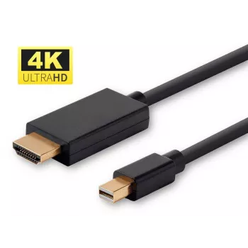 Microconnect MDPHDMI2B-4K video cable adapter 2 m Mini DisplayPort HDMI Type A (Standard) Black