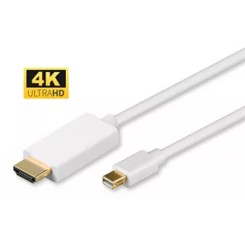 Microconnect MDPHDMI3-4K video cable adapter 3 m Mini DisplayPort HDMI Type A (Standard) White
