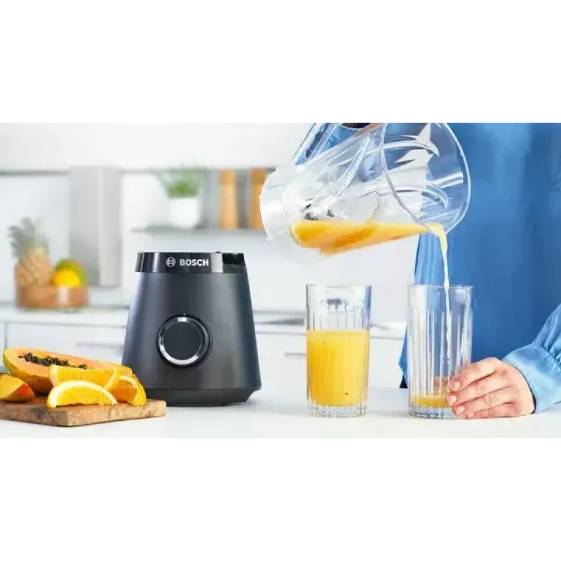 Tabletop blender Bosch Serie 4 MMB6141B — 1200 W, 1.5 L Tritan bowl, 2 speeds, ice-crush, black