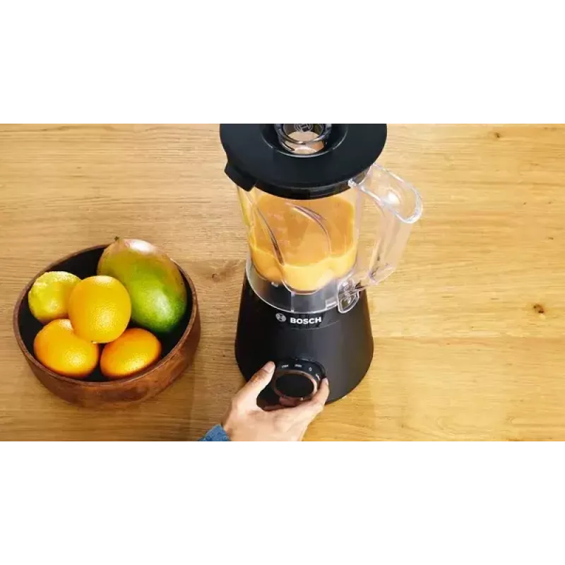 Tabletop blender Bosch Serie 4 MMB6141B — 1200 W, 1.5 L Tritan bowl, 2 speeds, ice-crush, black