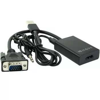 Microconnect MONGGHDMI video cable adapter 0.3 m HDMI Type A (Standard) VGA (D-Sub) Black