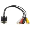 Microconnect MONGGSV video cable adapter 0.3 m VGA (D-Sub) RCA + S-Video Black