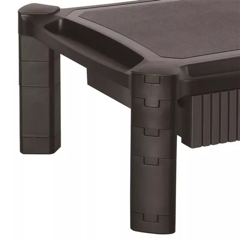 StarTech.com Monitor Riser - Drawer - Height Adjustable, Freestanding, 10 kg, 33 cm (13 inch), 81.3 cm (32 inch), Height adjustment, Black