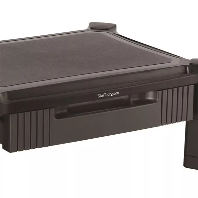 StarTech.com Monitor Riser - Drawer - Height Adjustable, Freestanding, 10 kg, 33 cm (13 inch), 81.3 cm (32 inch), Height adjustment, Black