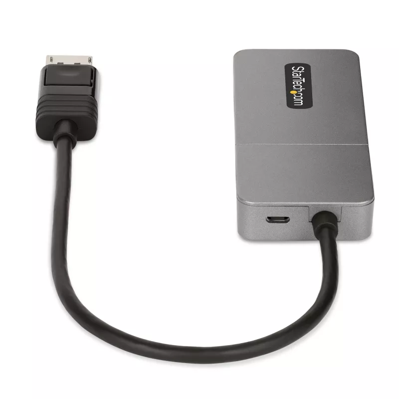StarTech.com 3-Port MST Hub - DisplayPort to 3x HDMI, Triple 4K 60Hz Monitors, DP 1.4 Multi-Monitor Video Adapter, 1ft (30cm) Built-in Cable, USB Powered, Windows Only