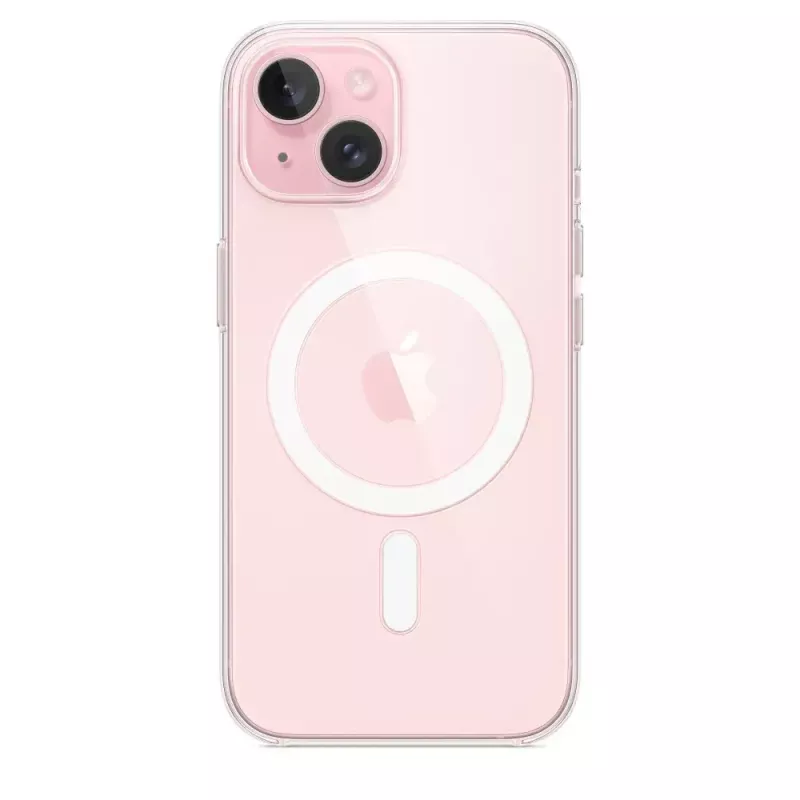 Protective Cover Case for iPhone 15 by Apple, MagSafe, Transparent, PC, for 6.1 inch