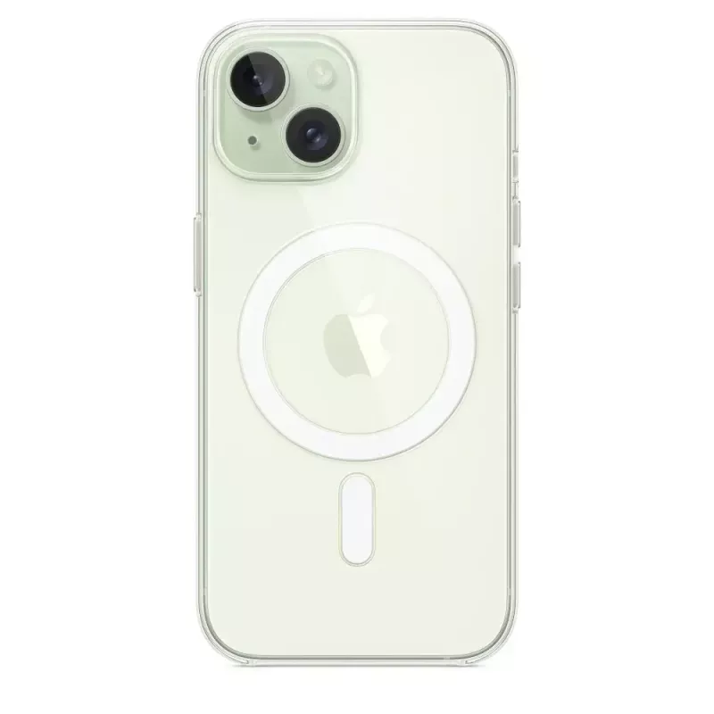 Protective Cover Case for iPhone 15 by Apple, MagSafe, Transparent, PC, for 6.1 inch