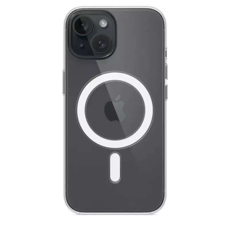 Protective Cover Case for iPhone 15 by Apple, MagSafe, Transparent, PC, for 6.1 inch