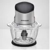 Electric Food Chopper Rommelsbacher MZ 400 — 1.0 L glass bowl, 400 W, stainless-steel 4‑wing blade, black