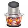 Electric Food Chopper Rommelsbacher MZ 400 — 1.0 L glass bowl, 400 W, stainless-steel 4‑wing blade, black