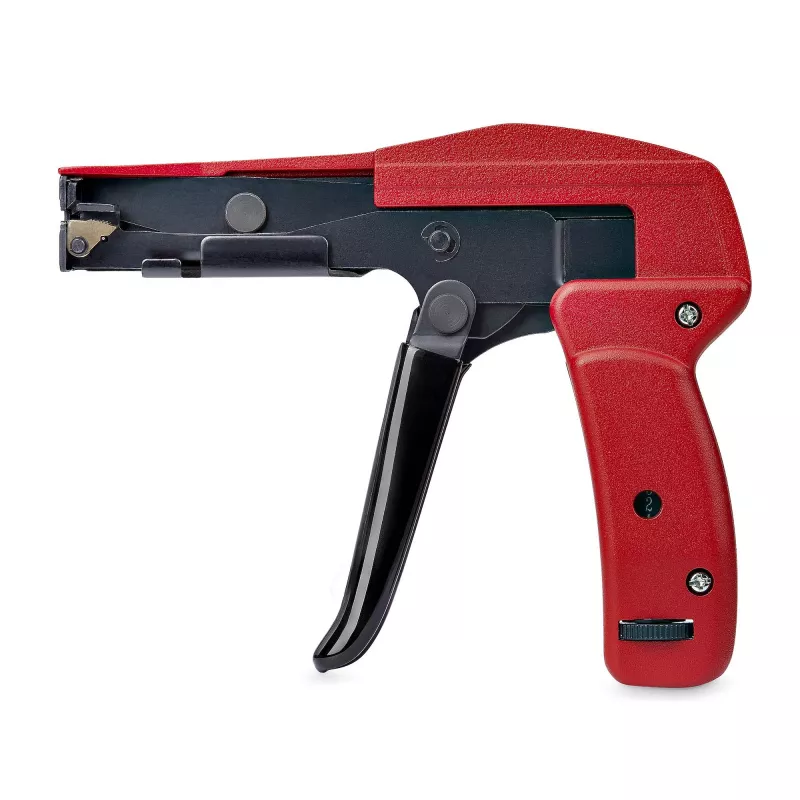 StarTech.com Nylon Cable Tie Gun, Zip Tie Cable Installation and Cutter Tool, Zip Tie Tensioning/Tightener, Works with Nylon Zip Ties 2.4mm to 4.8mm, TAA Compliant