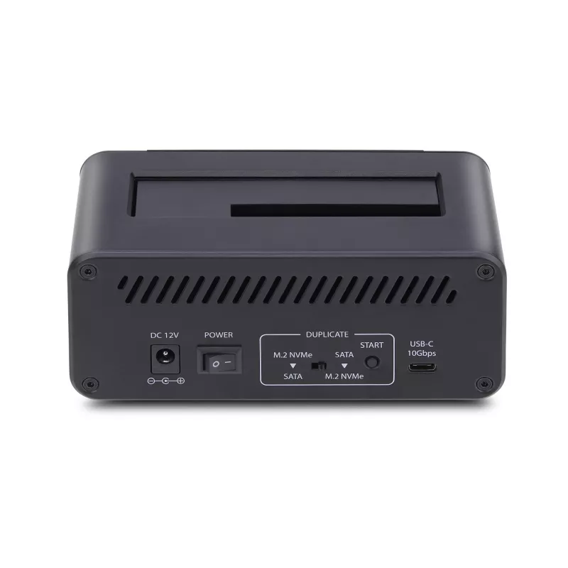 StarTech.com M.2 NVMe to 2.5/3.5 inch SATA Drive Duplicator, Dual Bay Standalone SSD Cloner/Drive Dock, Bidirectional NVMe to SATA / SATA to NVMe, Up to 27GBpm, TAA