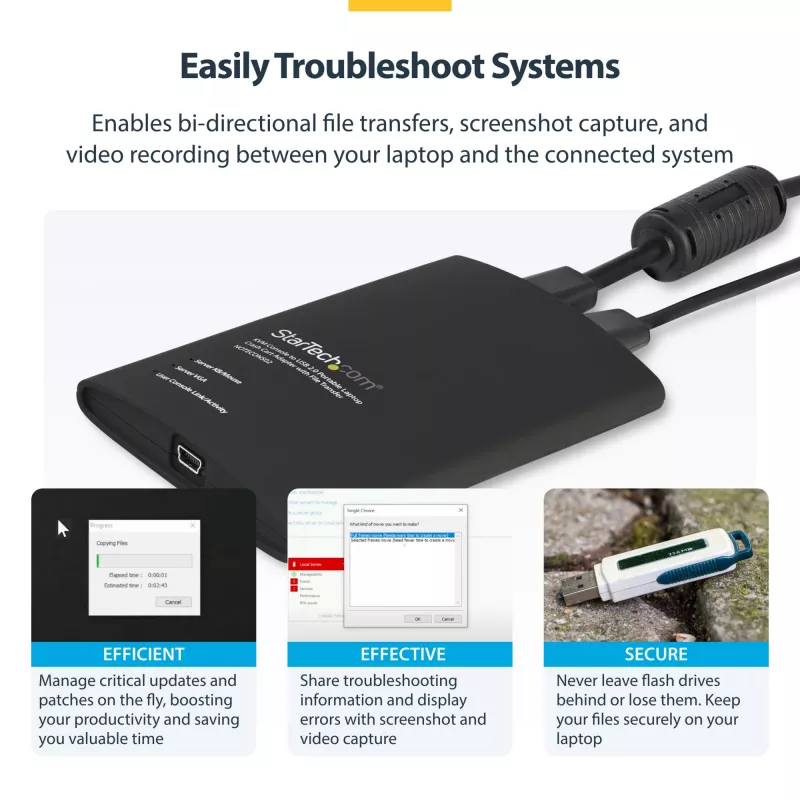 StarTech.com USB Crash Cart Adapter with File Transfer & Video Capture