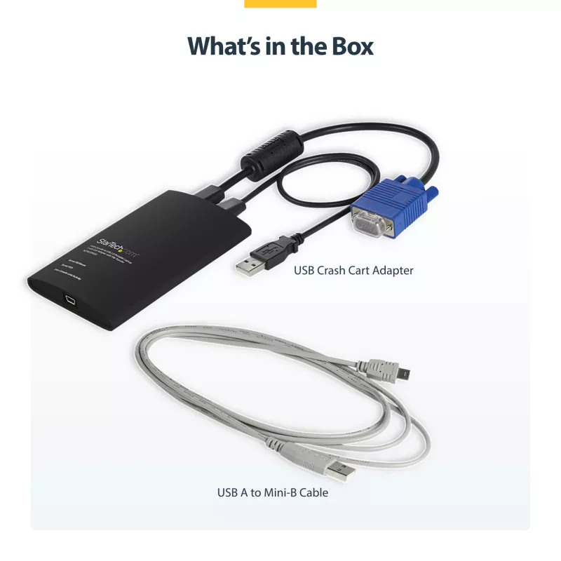 StarTech.com USB Crash Cart Adapter with File Transfer & Video Capture