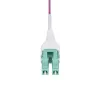 StarTech.com 1m (3ft) LC to LC (UPC) OM4 Multimode Fiber Optic Cable, Erika Violet, 50/125µm, 40G/100G, LOMMF/VCSEL, Uniboot Fiber Jumper Cord, OFNR Riser Rated