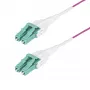 StarTech.com 3m (10ft) LC to LC (UPC) OM4 Multimode Fiber Optic Cable, Erika Violet, 50/125µm, 40G/100G, LOMMF/VCSEL, Uniboot Fiber Jumper Cord, OFNR Riser Rated