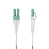 StarTech.com 5m (16ft) LC to LC (UPC) OM4 Multimode Fiber Optic Cable, Erika Violet, 50/125µm, 40G/100G, LOMMF/VCSEL, Uniboot Fiber Jumper Cord, OFNR Riser Rated