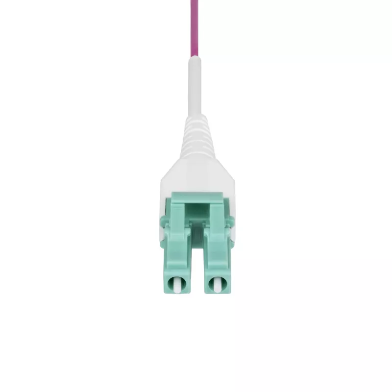StarTech.com 7m (23ft) LC to LC (UPC) OM4 Multimode Fiber Optic Cable, Erika Violet, 50/125µm, 40G/100G, LOMMF/VCSEL, Uniboot Fiber Jumper Cord, OFNR Riser Rated