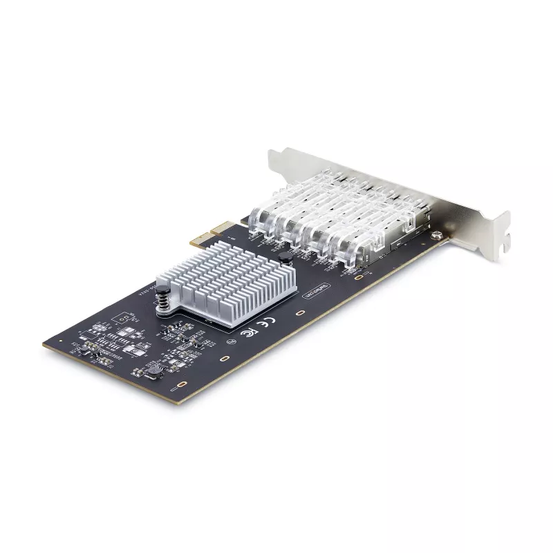 StarTech.com 4-Port GbE SFP Network Card, PCIe 2.0 x2 (x4, x8, x16 Compatible), Intel I350-AM4 4x 1GbE Controller, 1000BASE Copper/Fiber Optic, Desktop/Server Quad-Port Gigabit Ethernet NIC - Windows & Linux