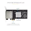 StarTech.com 4-Port GbE SFP Network Card, PCIe 2.0 x2 (x4, x8, x16 Compatible), Intel I350-AM4 4x 1GbE Controller, 1000BASE Copper/Fiber Optic, Desktop/Server Quad-Port Gigabit Ethernet NIC - Windows & Linux