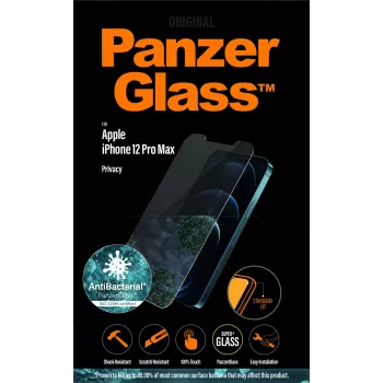 Screen protector PanzerGlass for Apple iPhone 12 Pro Max, tempered glass + PET, privacy filter, 6.7 inch