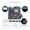 StarTech.com 4-Port USB PCIe Card, USB 3.2 5Gbps, PCI Express Expansion Card with 4x Independent USB Controllers, 4x USB-A Ports, Windows/macOS/Linux