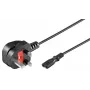 Microconnect PE090718 power cable Black 1.8 m Power plug type G C7 coupler