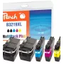 Peach Combi Pack Plus, compatible with Brother LC-3219XL, High (XL) Yield, Black, Cyan, Magenta, Yellow, 62 ml, 15 ml, 5 pc(s), Combo pack