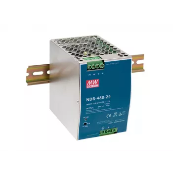 LevelOne 48V DC Industrial Power Supply, 480W, DIN-Rail, PoE Ready