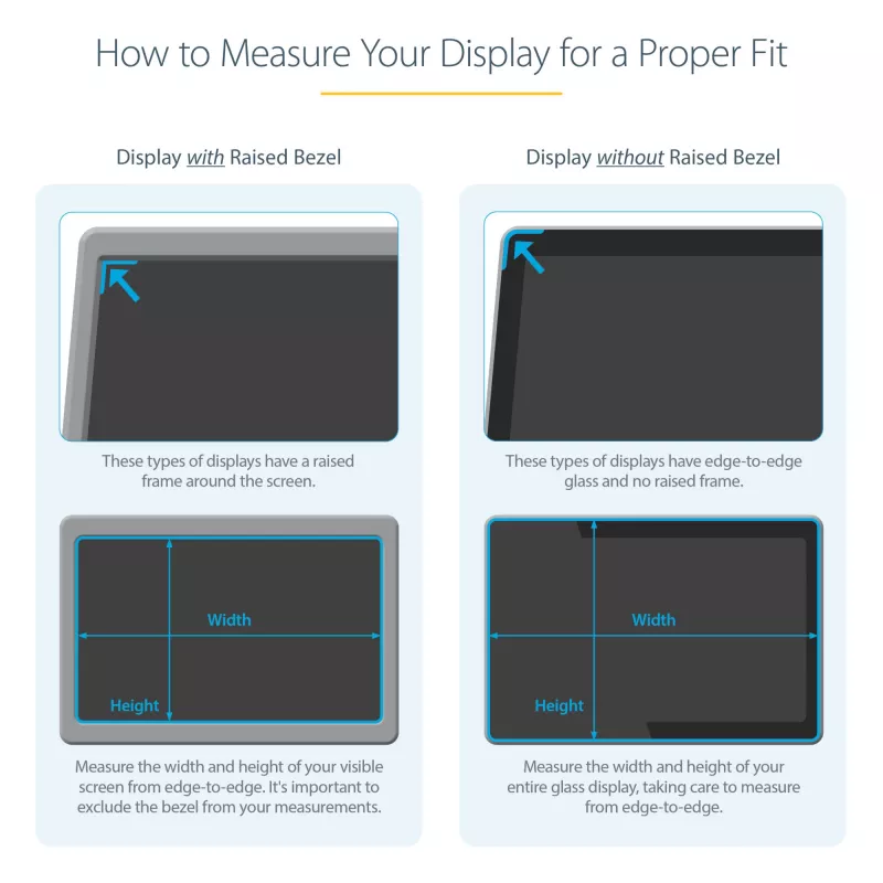 StarTech.com Monitor Privacy Screen for 34 inch Ultrawide Display - 21:9 Widescreen - Computer Screen Security Filter - Blue Light Reducing Protector - Matte/Glossy - +/-30 Degree