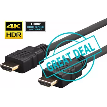 Vivolink 10x Pro HDMI Cable 2m Ultra Flexible, 2 m, HDMI Type A (Standard), HDMI Type A (Standard), 4096 x 2160 pixels, 3D, Black